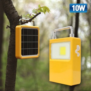 LED 태양광 쏠라 충전 투광등 캠핑램프 야외조명 10W